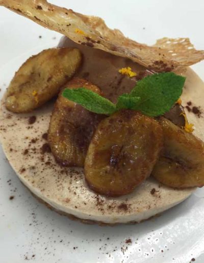 Dessert Banane Praliné | Restaurant l'Oriel à Arles